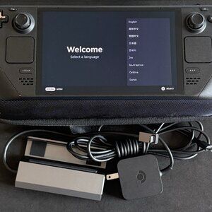Valve Steam Deck OLED Handheld Console 512GB Black w/ Case, Charger & Dock